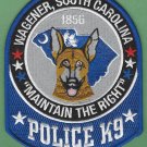 Wagener South Carolina Police K-9 Unit Patch