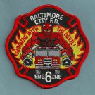 Baltimore City Fire Department Engine Company 6 Fire Patch