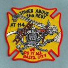 Baltimore City Fire Department Aerial Tower Company 114 Fire Patch