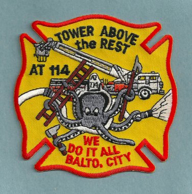 Baltimore City Fire Department Aerial Tower Company 114 Fire Patch