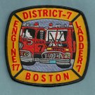 Boston Fire Department Engine 17 Ladder 7 Fire Company Patch Boston Fire Department Engine 17 Ladder 7 Fire Company Patch