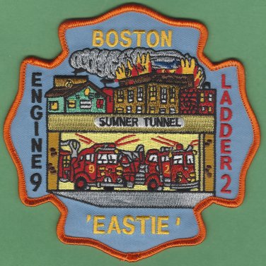 Boston Fire Department Engine 9 Ladder 2 Fire Company Patch