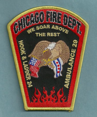 Chicago Fire Department Hook & Ladder Company 24 Patch