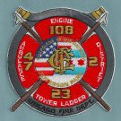 Chicago Fire Department Engine 108 Tower Ladder 23 Fire Company Patch