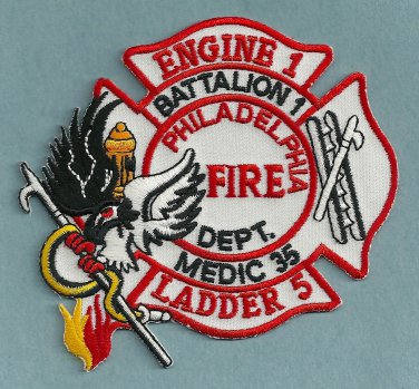 Philadelphia Fire Department Engine 1 Ladder 5 Company Patch