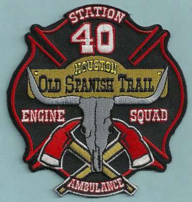 Houston Fire Department Engine 40 Medic 40 Company Patch