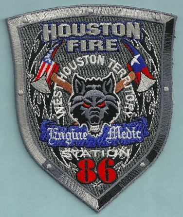 Houston Fire Department Engine 86 Medic 86 Company Patch