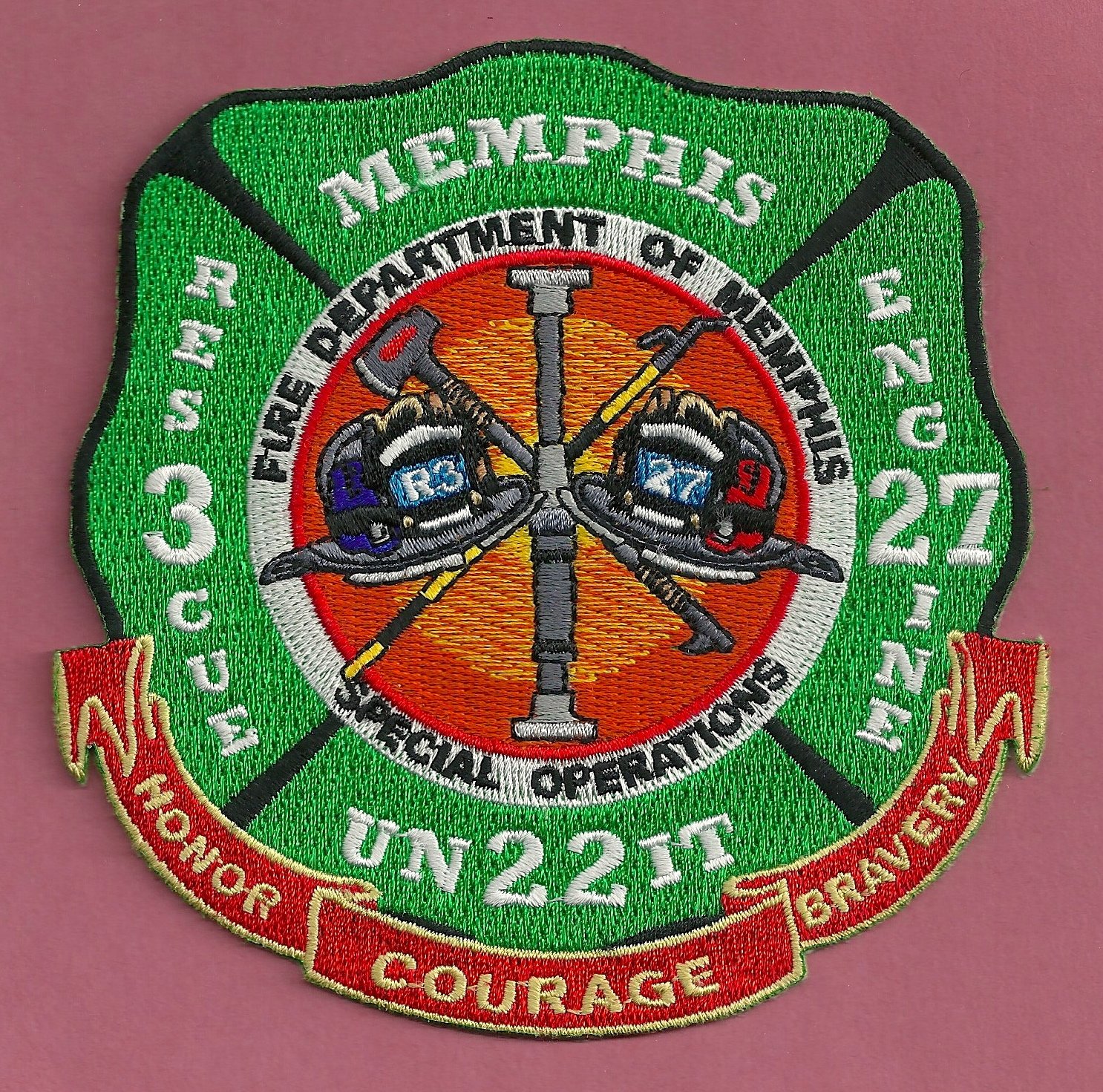 Memphis Fire Department Engine 27 Rescue 3 Company Patch