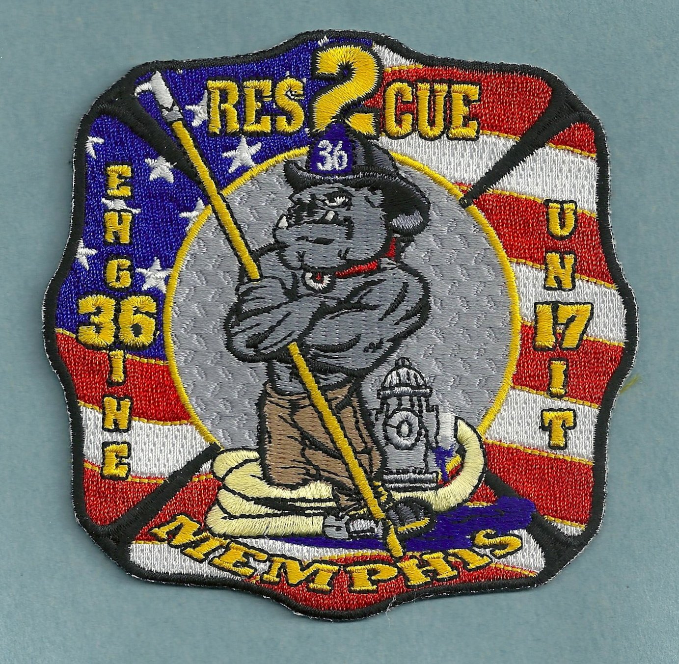 Memphis Fire Department Engine 36 Rescue 2 Company Patch