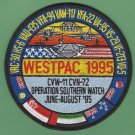CVN-72 USS ABRAHAM LINCOLN 1995 WESTPAC PATCH CVN-72 USS ABRAHAM LINCOLN 1995 WESTPAC PATCH