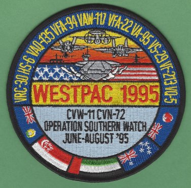 CVN-72 USS ABRAHAM LINCOLN 1995 WESTPAC PATCH