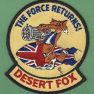 OPERATION DESERT FOX BRITISH ROYAL AIR FORCE CAMPAIGN PATCH