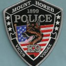 Mount Horeb Wisconsin Police K-9 Unit Patch