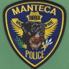 Manteca California Police K-9 Unit Patch Rottweiler