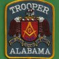 Alabama State Trooper Masonic Lodge Police Patch