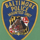 Baltimore City Maryland Police Mounted Patrol Unit Patch