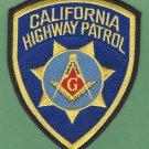 California Highway Patrol Masonic Lodge Police Patch