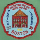 Boston Fire Department Engine 33 Ladder 15 Fire Company Patch
