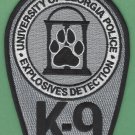 University of Georgia Police Explosives Detection K-9 Unit Patch
