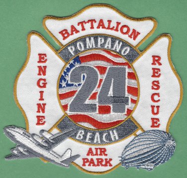 Pompano Beach Airpark Florida Broward County Fire Rescue 24 Patch ARFF