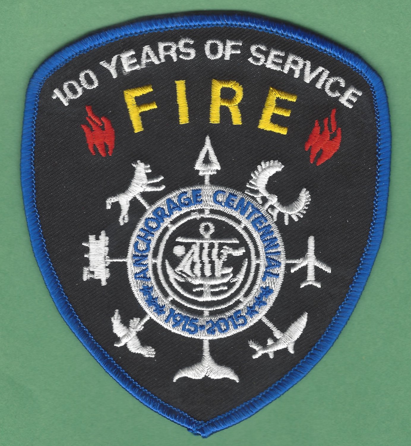 Anchorage Alaska Fire Rescue Patch 100 Years of Service1384 x 1500