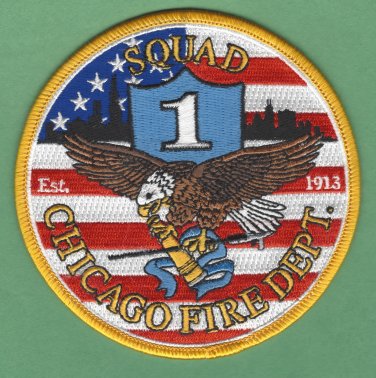 Chicago Fire Department Squad Company 1 Fire Patch