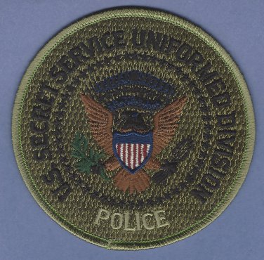 United States Secret Service Police Uniform Patch Subdued Green