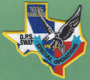 Texas Rangers Public Safety SWAT Team Police Patch