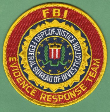 FBI Federal Bureau of Investigation Evidence Response Team Patch