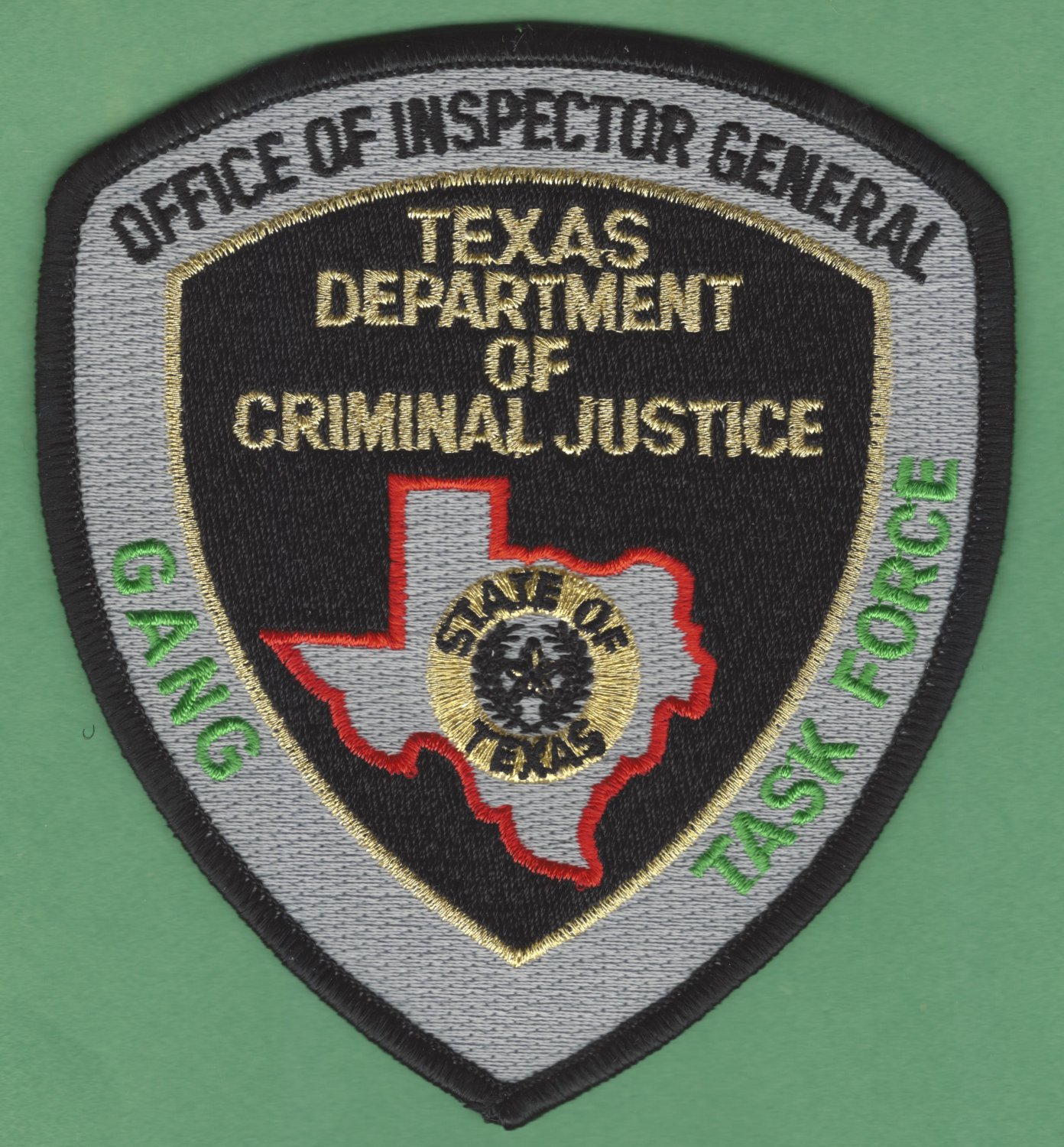 Texas Department of Criminal Justice Gang Task Force Police Patch