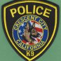Crescent City California Police K-9 Unit Patch