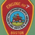 Boston Fire Department Engine Company 7 Fire Patch
