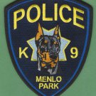 Menlo Park California Police K-9 Unit Patch Doberman