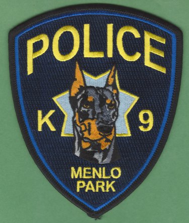 Menlo Park California Police K-9 Unit Patch Doberman