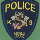 Menlo Park California Police K-9 Unit Patch German Shepherd