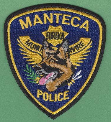 Manteca California Police K-9 Unit Patch German Shepherd
