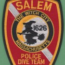 Salem Massachusetts Police Dive Team Patch