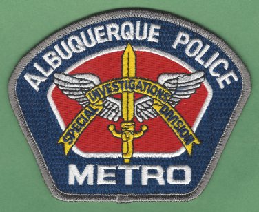 Albuquerque New Mexico Police Metro Special Investigations Division Patch
