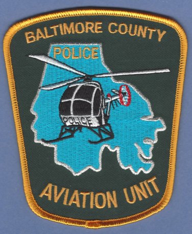 Baltimore County Maryland Police Helicopter Aviation Unit Patch