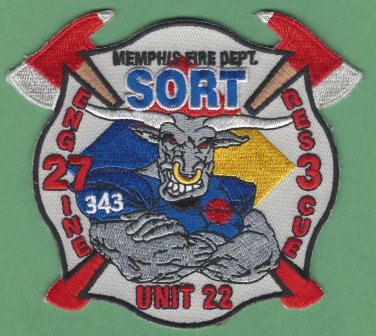 Memphis Fire Department Engine 27 Rescue 3 Company Patch