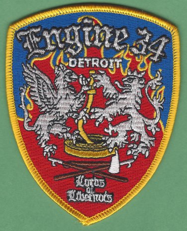 Detroit Fire Department Engine Company 34 Fire Patch