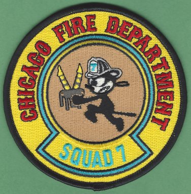 Chicago Fire Department Squad Company 7 Fire Patch