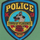 Florence Arizona Police K-9 Unit Patch