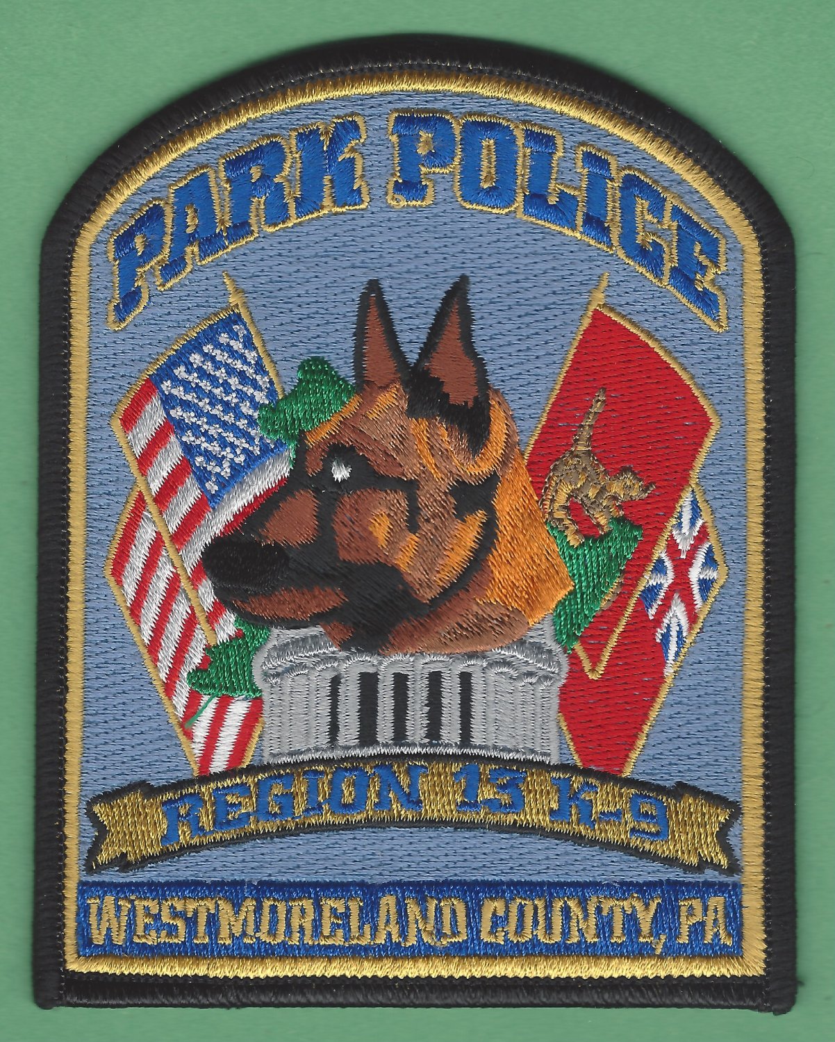 Westmoreland County Pennsylvania Park Police K9 Unit Patch