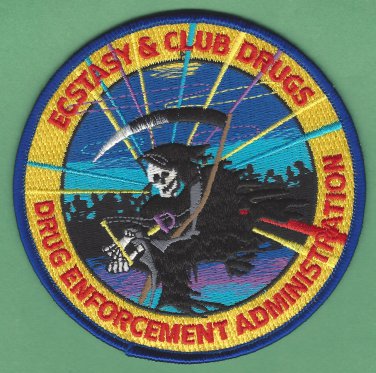 DEA Drug Enforcement Administration Ecstacy & Club Drugs Unit Patch