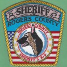 Rogers County Sheriff Oklahoma Police K-9 Unit Patch