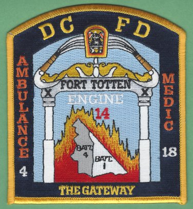 District of Columbia Fire Department Engine 14 Medic 18 Fire Company Patch
