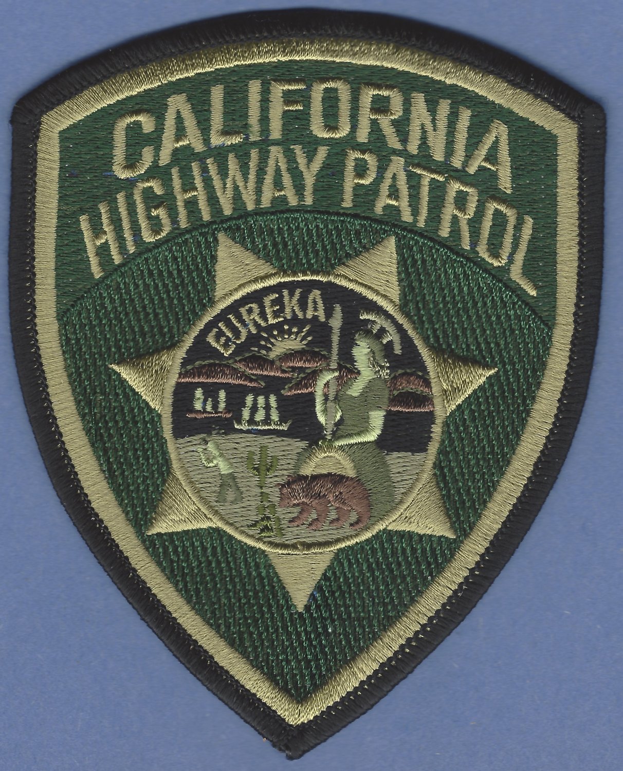 California Highway Patrol Police Patch Tactical Green