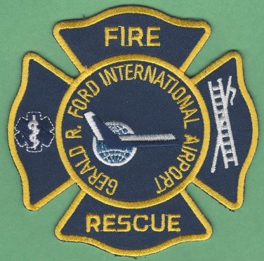Gerald R. Ford International Airport Fire Rescue Patch ARFF