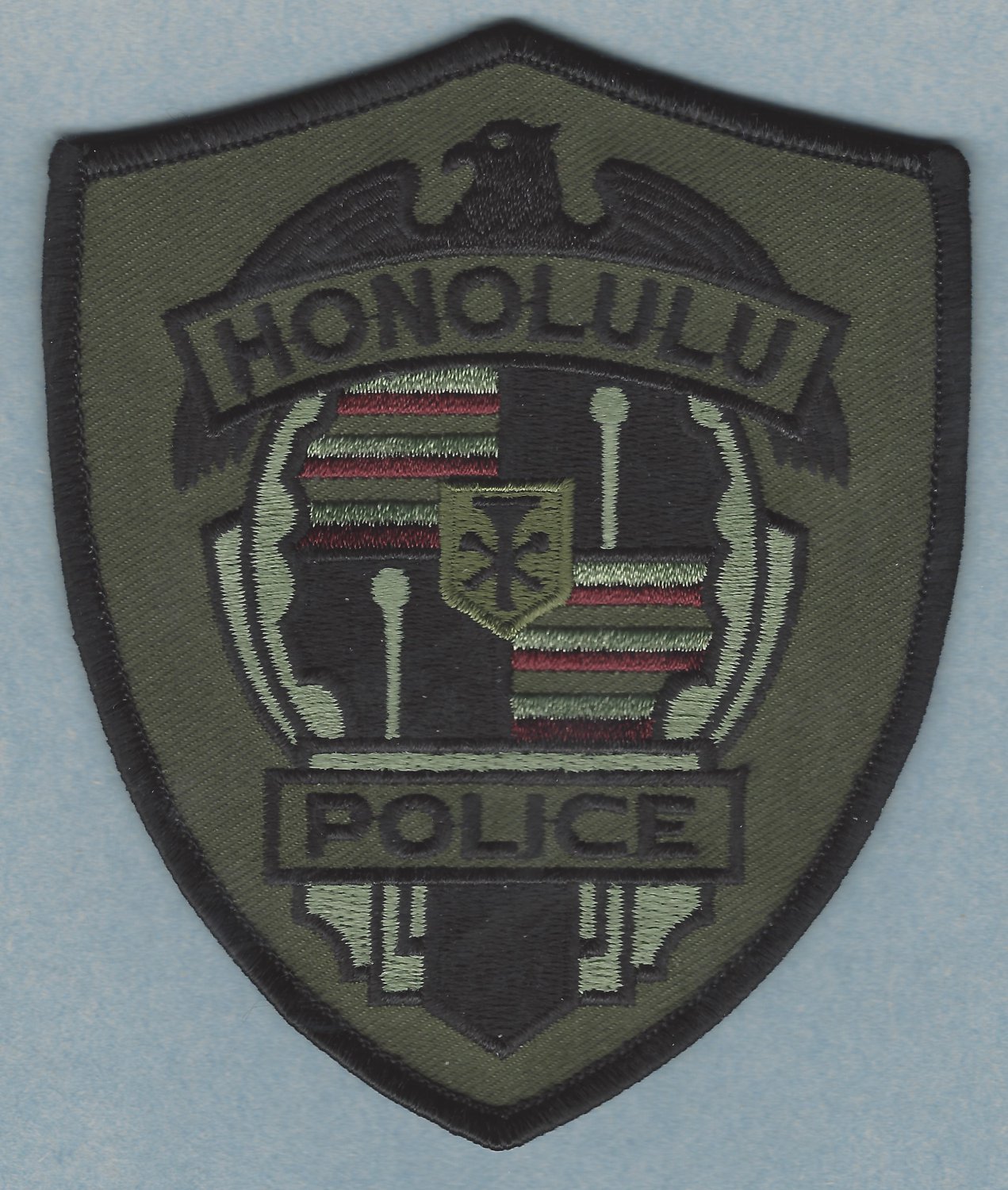 Honolulu Hawaii Police Patch Tactical Green